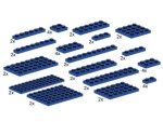 Bild für LEGO Produktset  10011 Sortiment blaue Platten (lang, quadratisch: