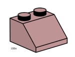 Bild für LEGO Produktset 2 x 2 Sand Red Roof Tile
