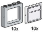 Bild für LEGO Produktset Grey Train Windows with Panes