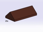 Bild für LEGO Produktset 2x4 Ridge Roof Tiles Steep Sloped Brown