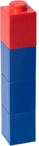 Bild für LEGO Produktset Square Drinking Bottle – Blue with Red Lid