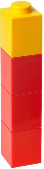 Bild für LEGO Produktset Square Drinking Bottle – Red with Yellow Lid