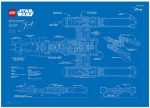 Bild für LEGO Produktset Y-Wing blueprint poster