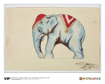 Bild für LEGO Produktset 1st Edition Elephant Water Colour Print, Circa 1937