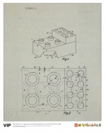 Bild für LEGO Produktset First Edition Page from French Patent Application for LEGO DUPLO Brick, 1968